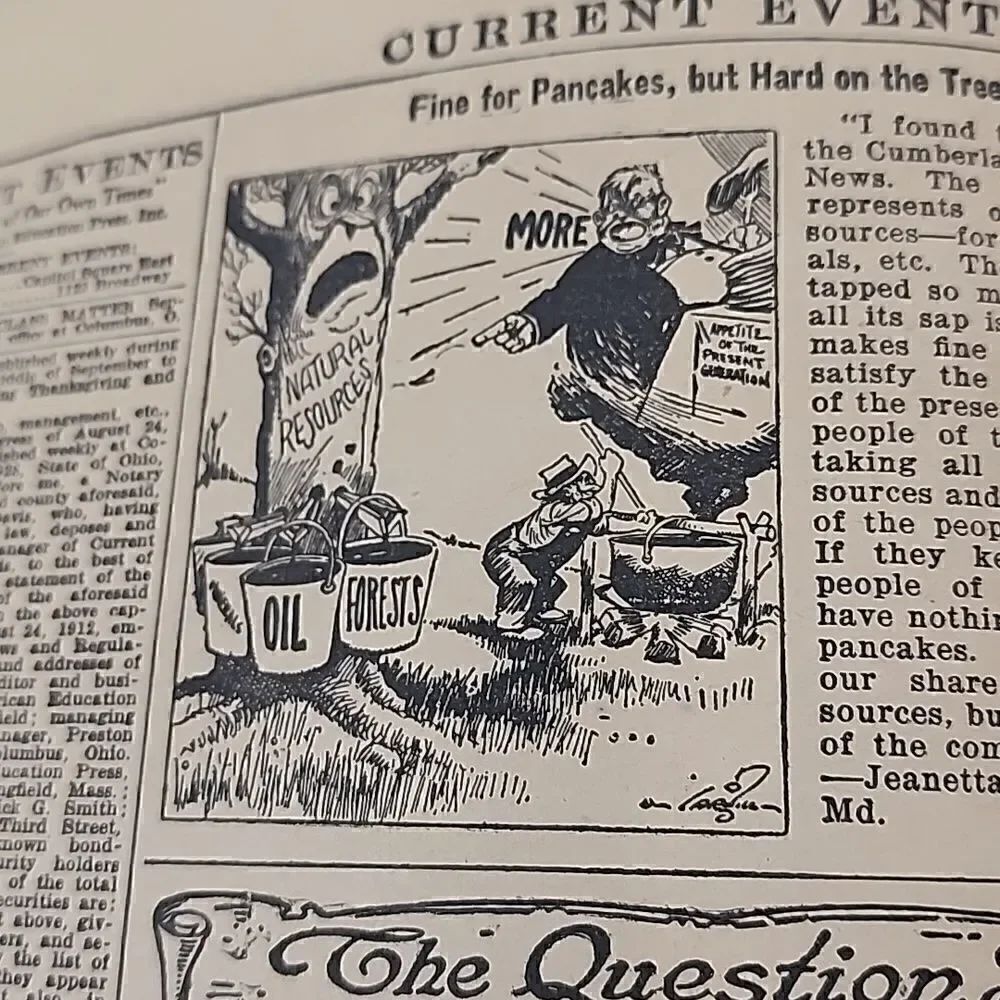Vintage 1928 Current Events Folder Booklet - Picture 4 of 5